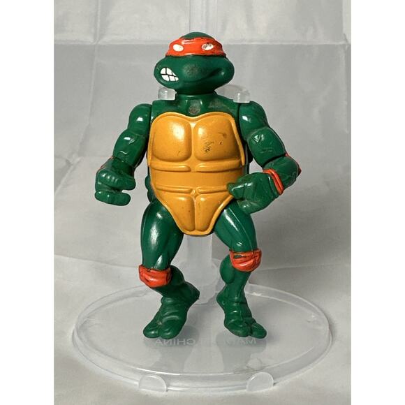 Vintage 1988 TMNT Ninja Turtles 5” Action Figure Hard Head Michaelangelo Loose - Picture 1 of 8